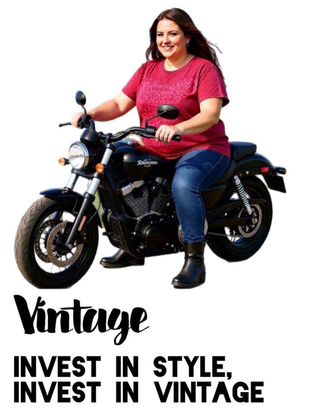 Harley-Davidson DALLAS VINTAGE Vibrant Red Tee Plus Size